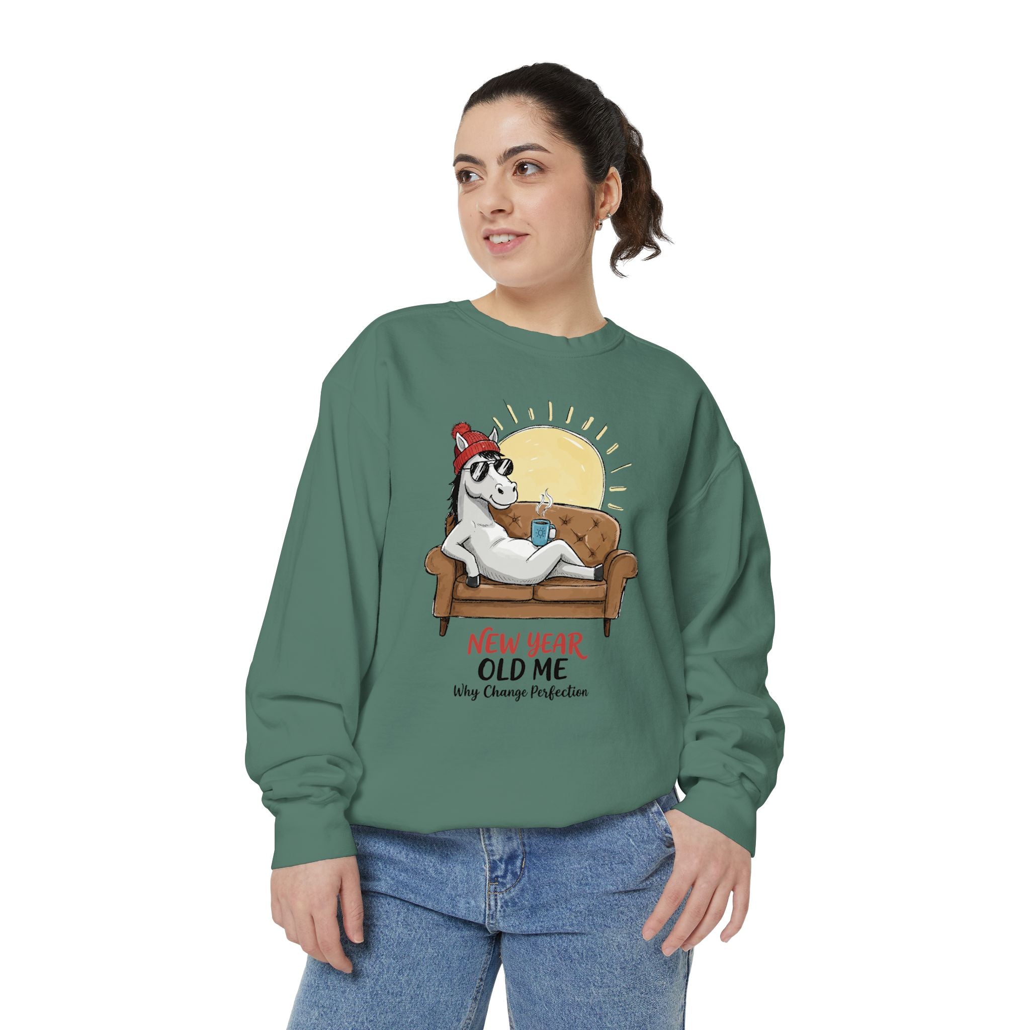 Cute Pony Sweatshirt - Garment-Dyed Vintage Comfort