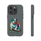 national pet day skateboard bulldog phone case for dog lovers