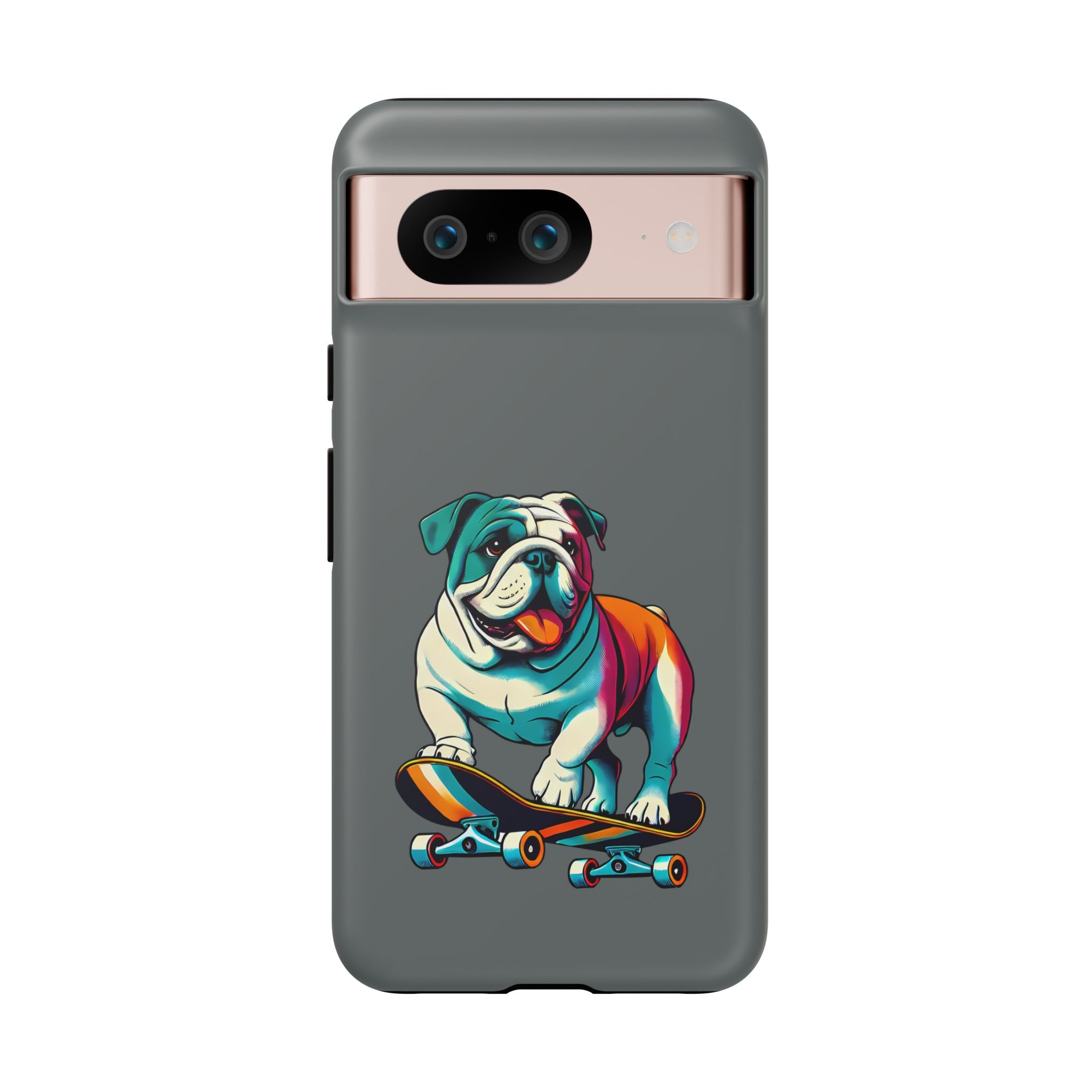 national pet day skateboard bulldog phone case for dog lovers