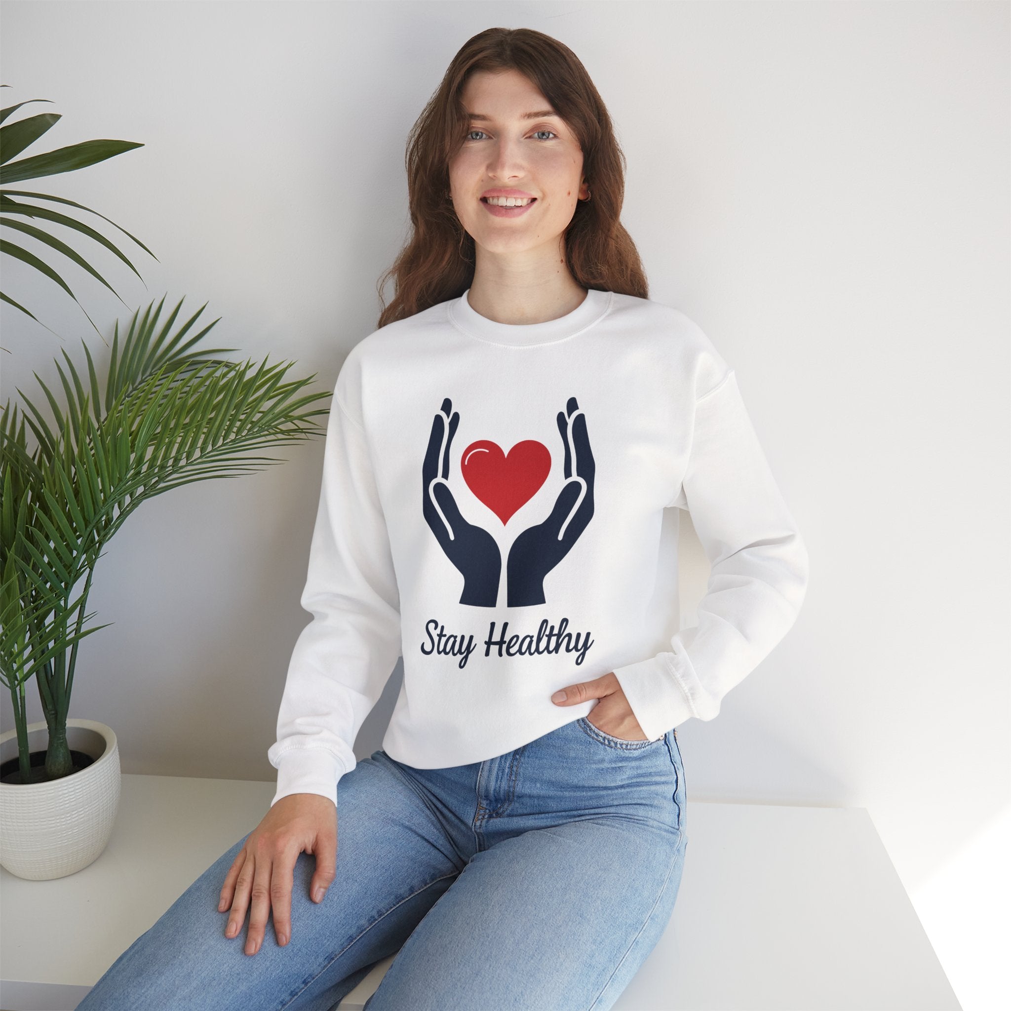 World Health Day Heart Hands Sweatshirt - Wellness Awareness Gifts