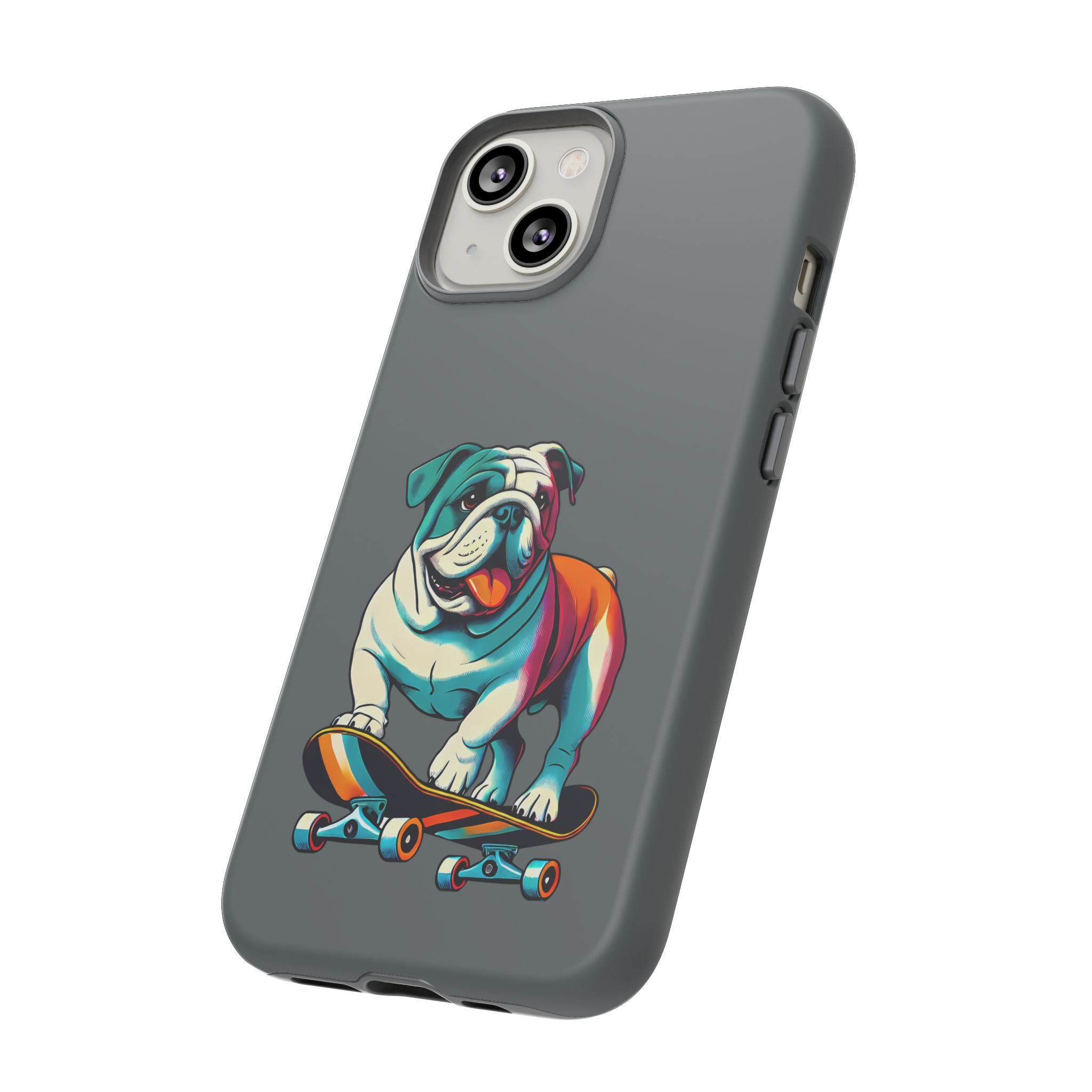 national pet day skateboard bulldog phone case for dog lovers