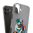 Slim Phone Case - Skateboarding Bulldog Pet Lover Gift