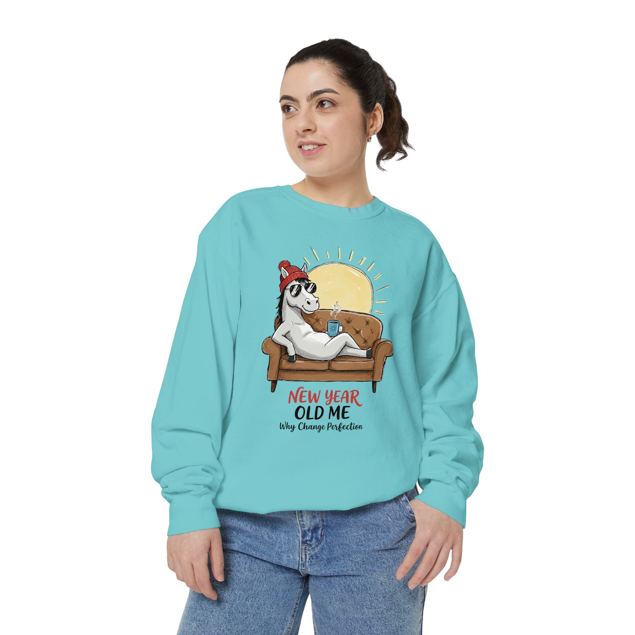 Cute Pony Sweatshirt - Garment-Dyed Vintage Comfort