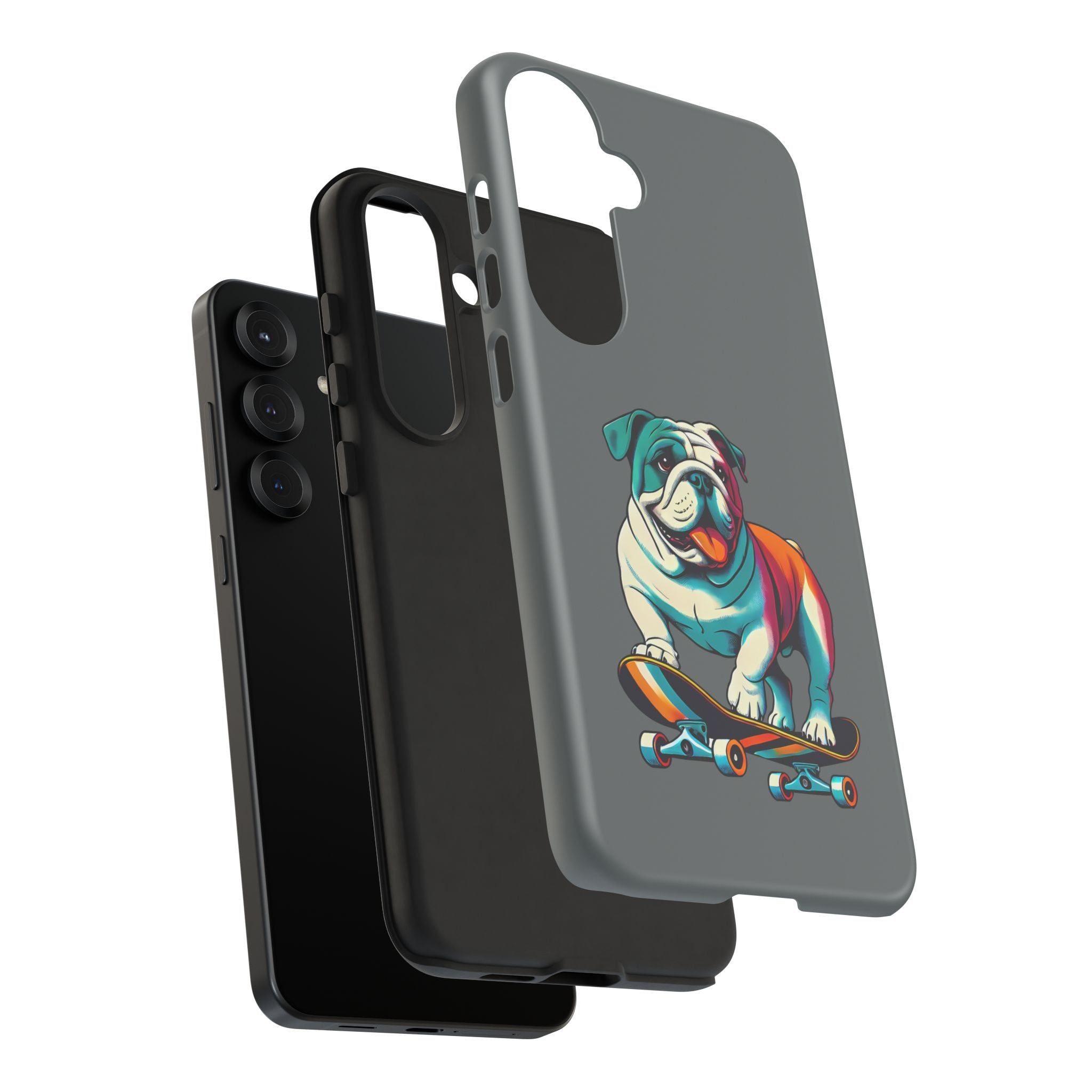 national pet day skateboard bulldog phone case for dog lovers