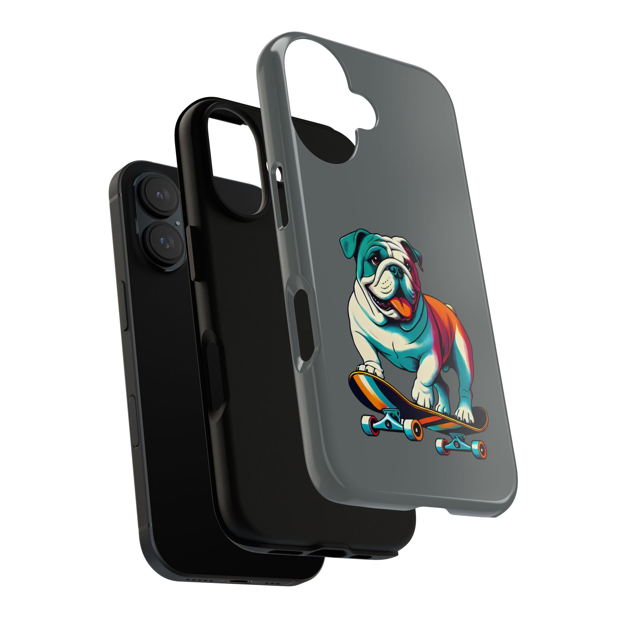 national pet day skateboard bulldog phone case for dog lovers
