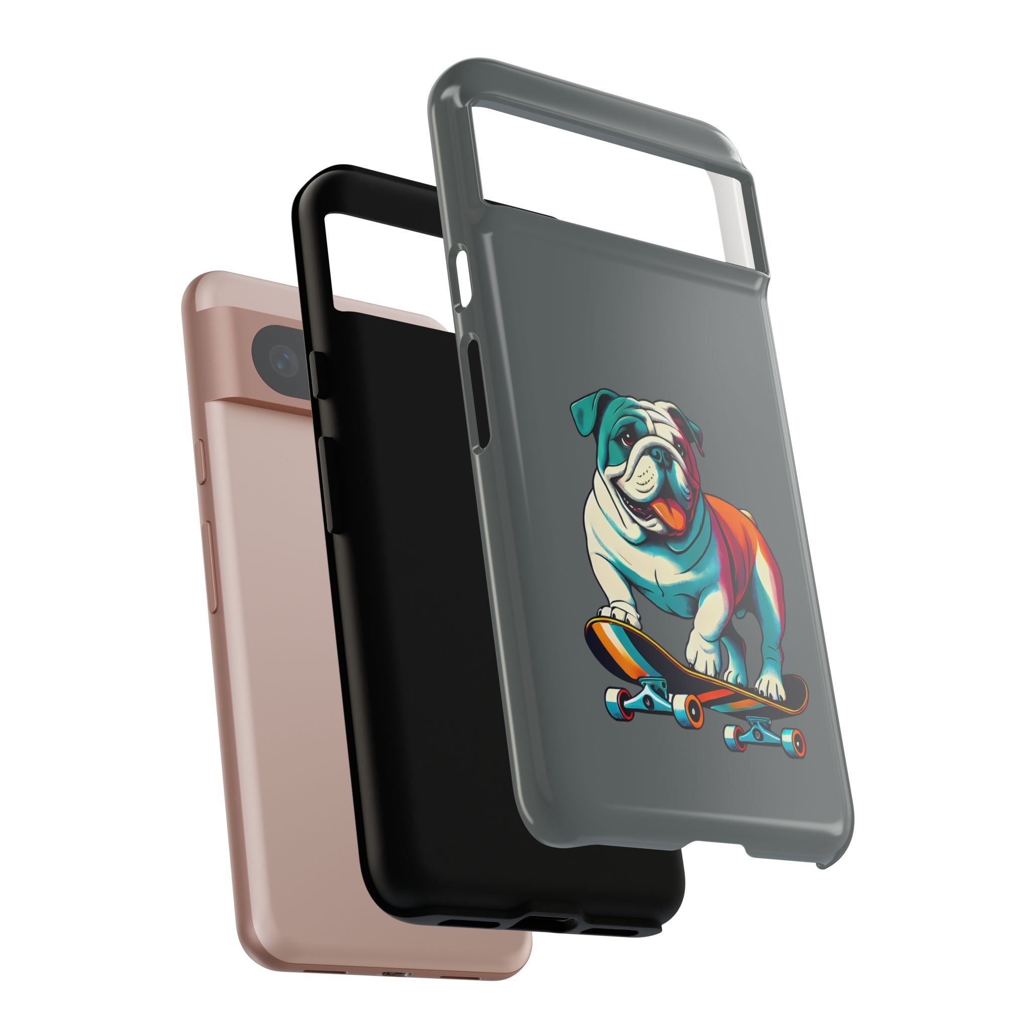 national pet day skateboard bulldog phone case for dog lovers
