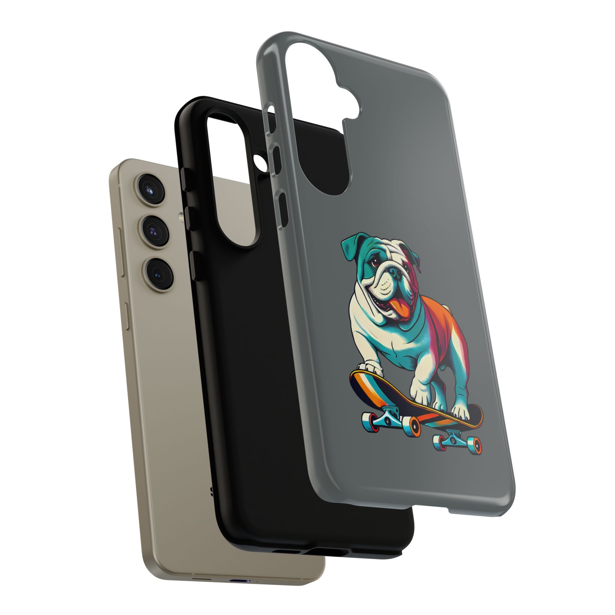 national pet day skateboard bulldog phone case for dog lovers