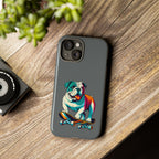 national pet day skateboard bulldog phone case for dog lovers