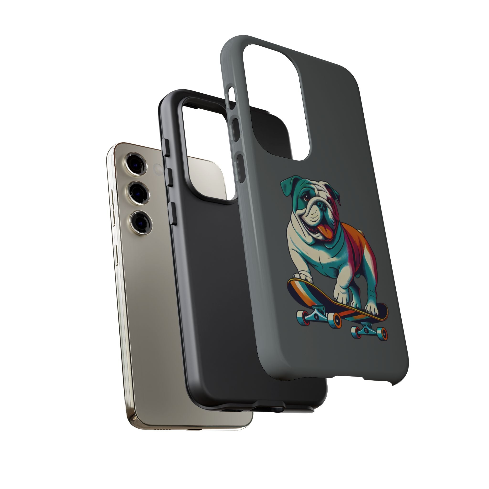 national pet day skateboard bulldog phone case for dog lovers