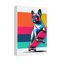 national pet day french bulldog colorful poster wall art