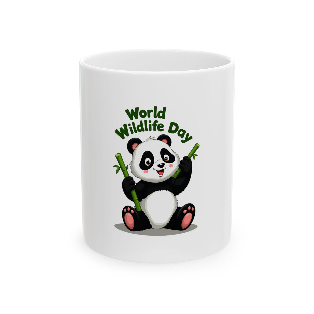world wildlife day panda mug - gift for animal lovers ceramic cup