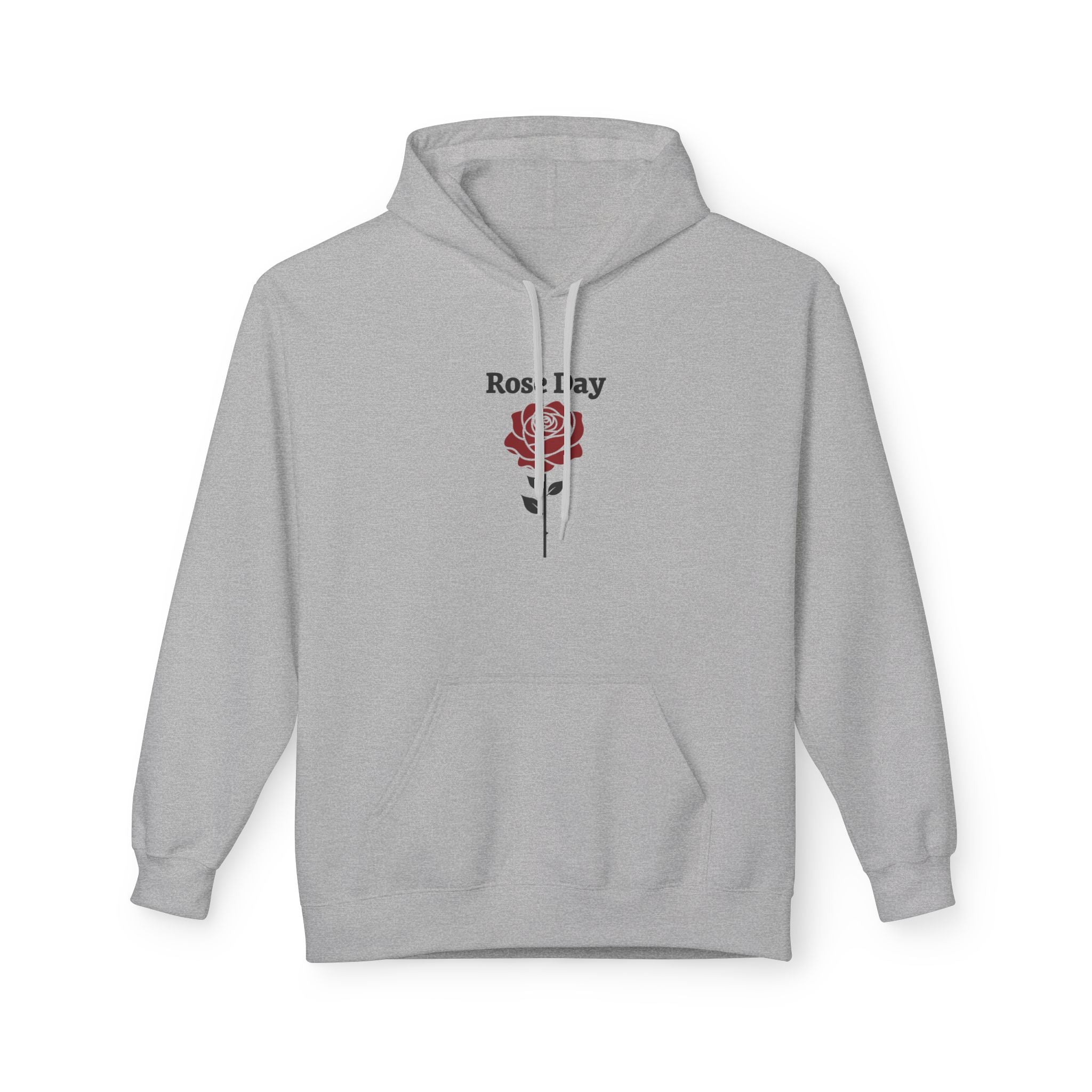 Rose-Inspired Fleece Hoodie - Cozy Fall Gift, Street Style Sweatshirt