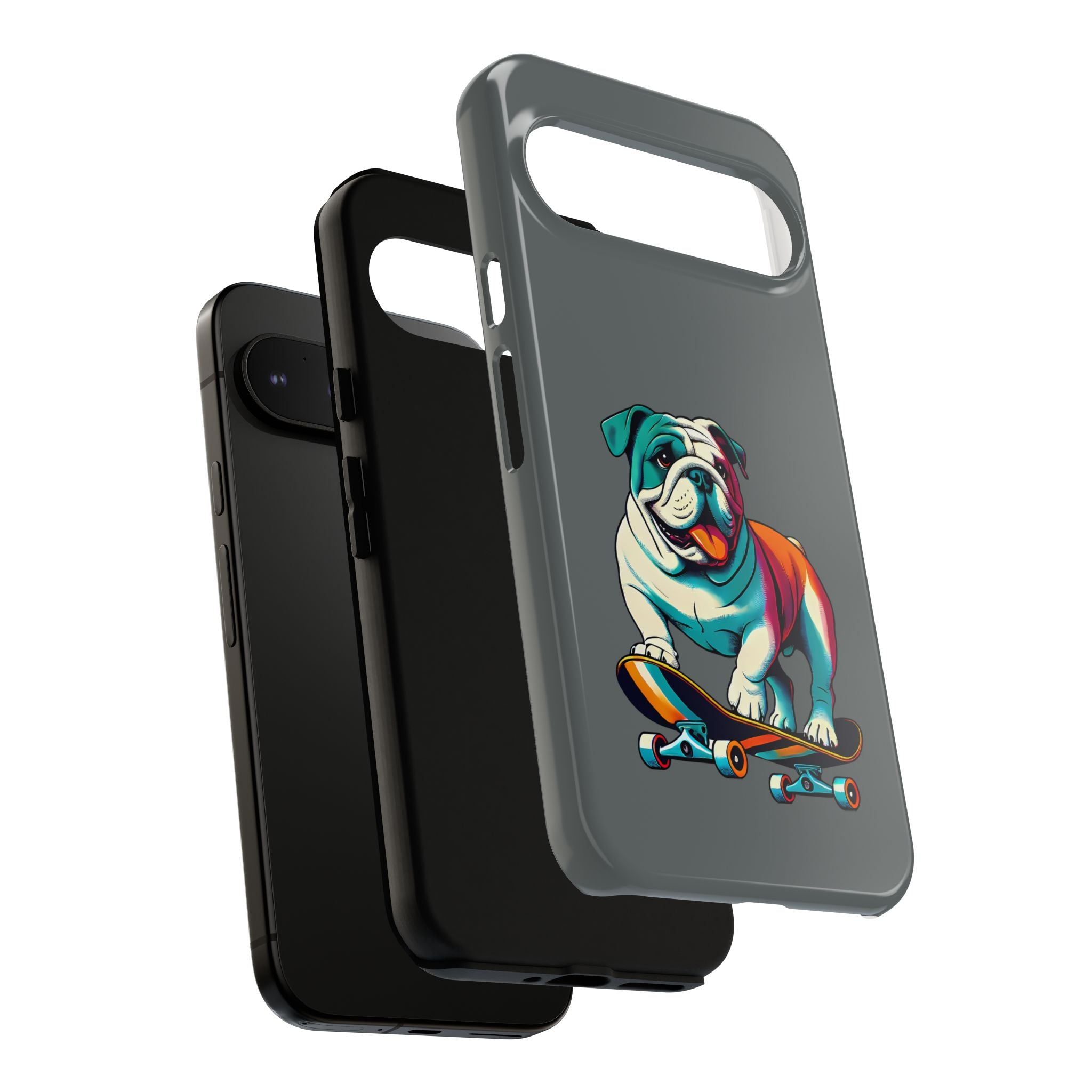 national pet day skateboard bulldog phone case for dog lovers