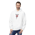 Rose-Inspired Fleece Hoodie - Cozy Fall Gift, Street Style Sweatshirt