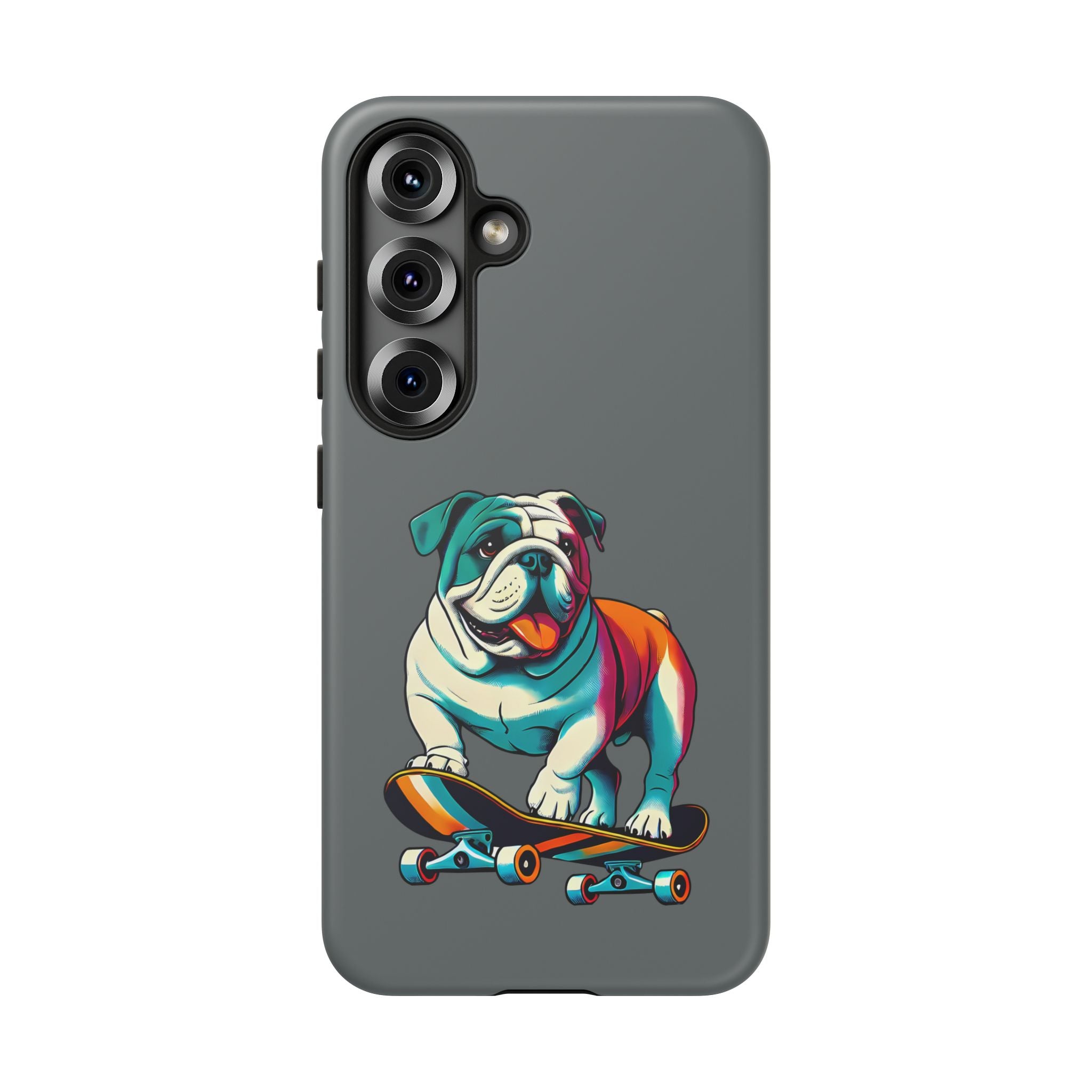 national pet day skateboard bulldog phone case for dog lovers