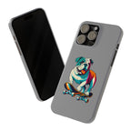 Slim Phone Case - Skateboarding Bulldog Pet Lover Gift