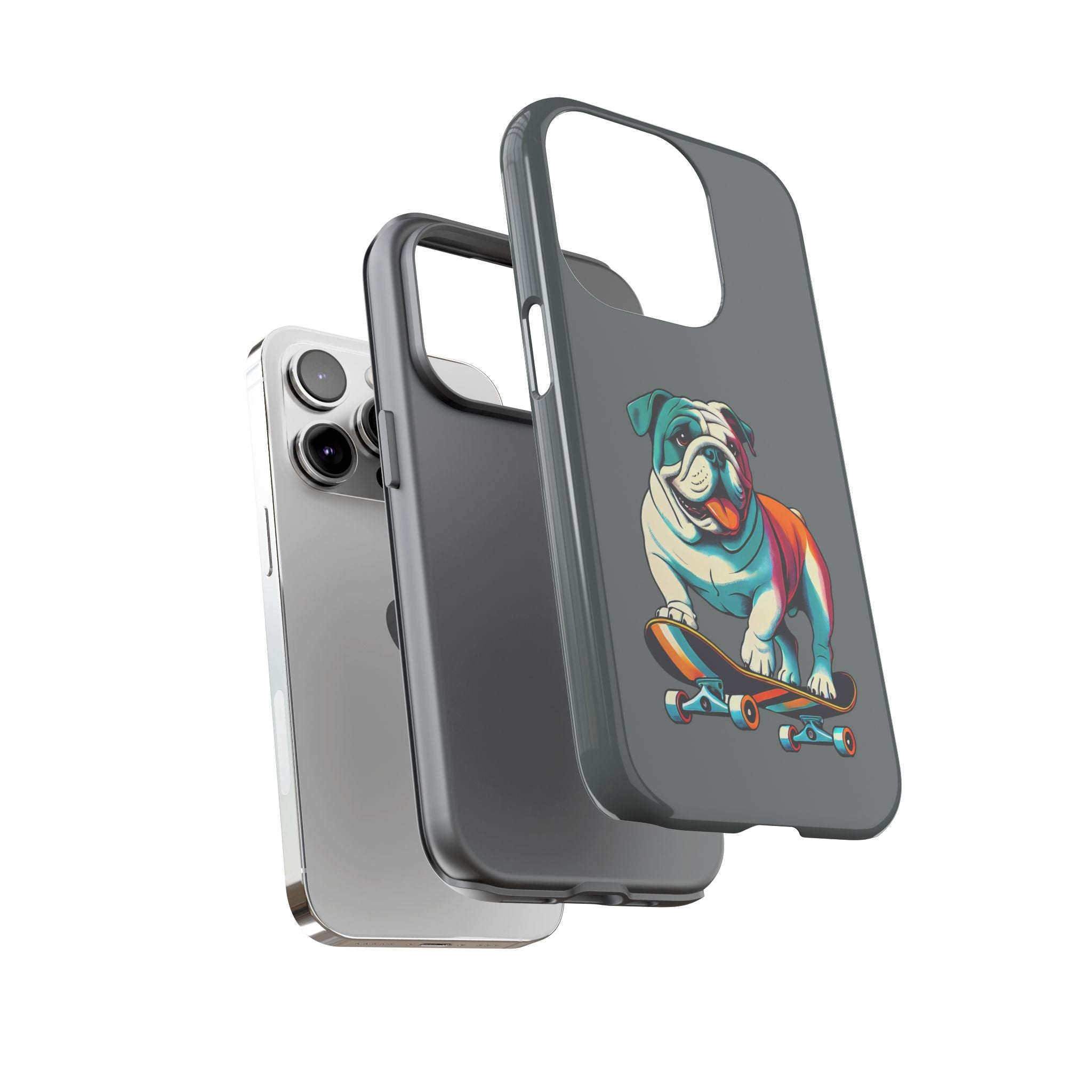 national pet day skateboard bulldog phone case for dog lovers
