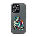 national pet day skateboard bulldog phone case for dog lovers