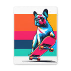 national pet day french bulldog colorful poster wall art