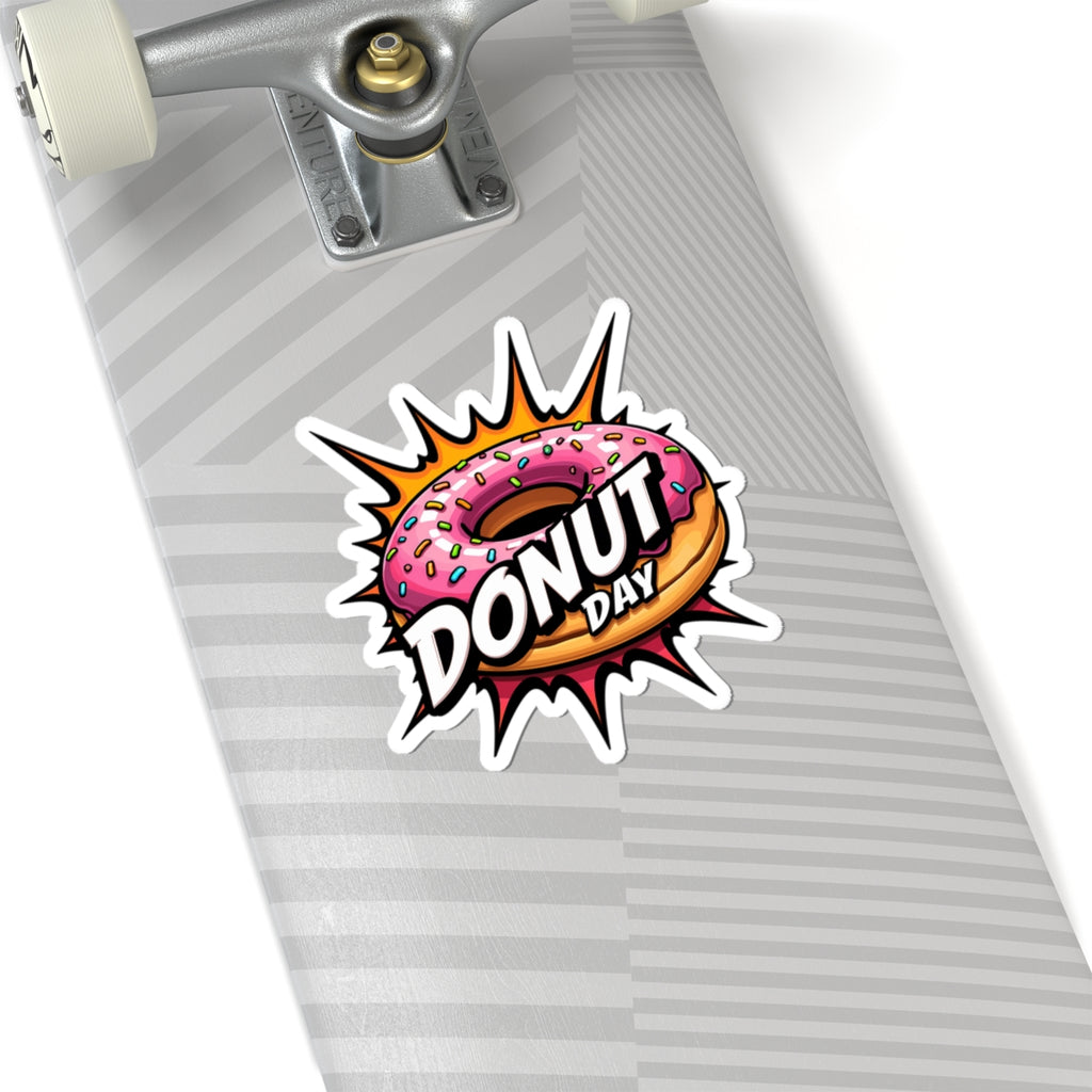 National Donut Day Stickers - Vintage Donut Decals for Coffee Cups & Laptops