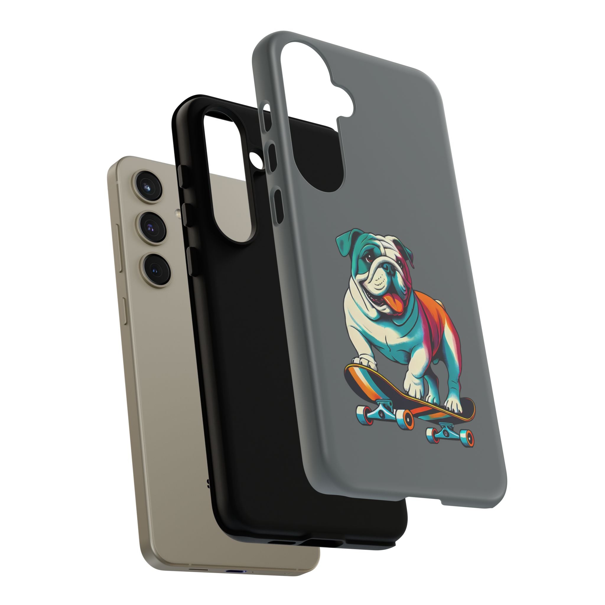 national pet day skateboard bulldog phone case for dog lovers
