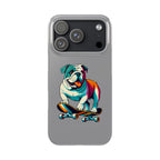 Slim Phone Case - Skateboarding Bulldog Pet Lover Gift