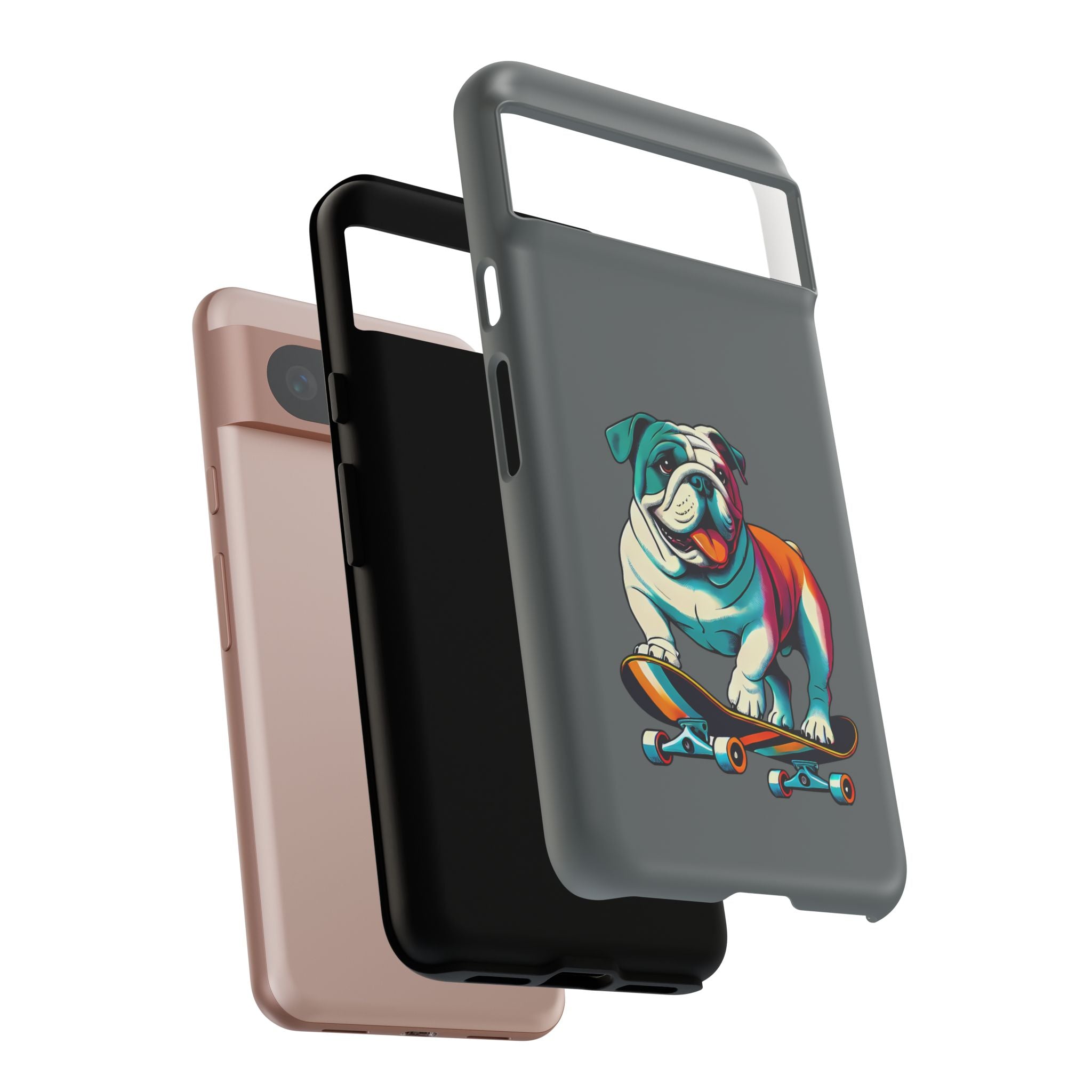 national pet day skateboard bulldog phone case for dog lovers