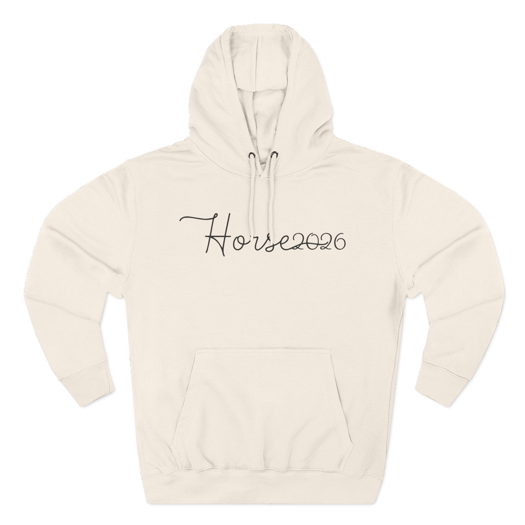 Wireframe Horse Hoodie - Three-Panel Premium Fleece