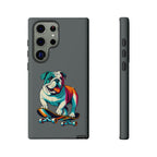 national pet day skateboard bulldog phone case for dog lovers