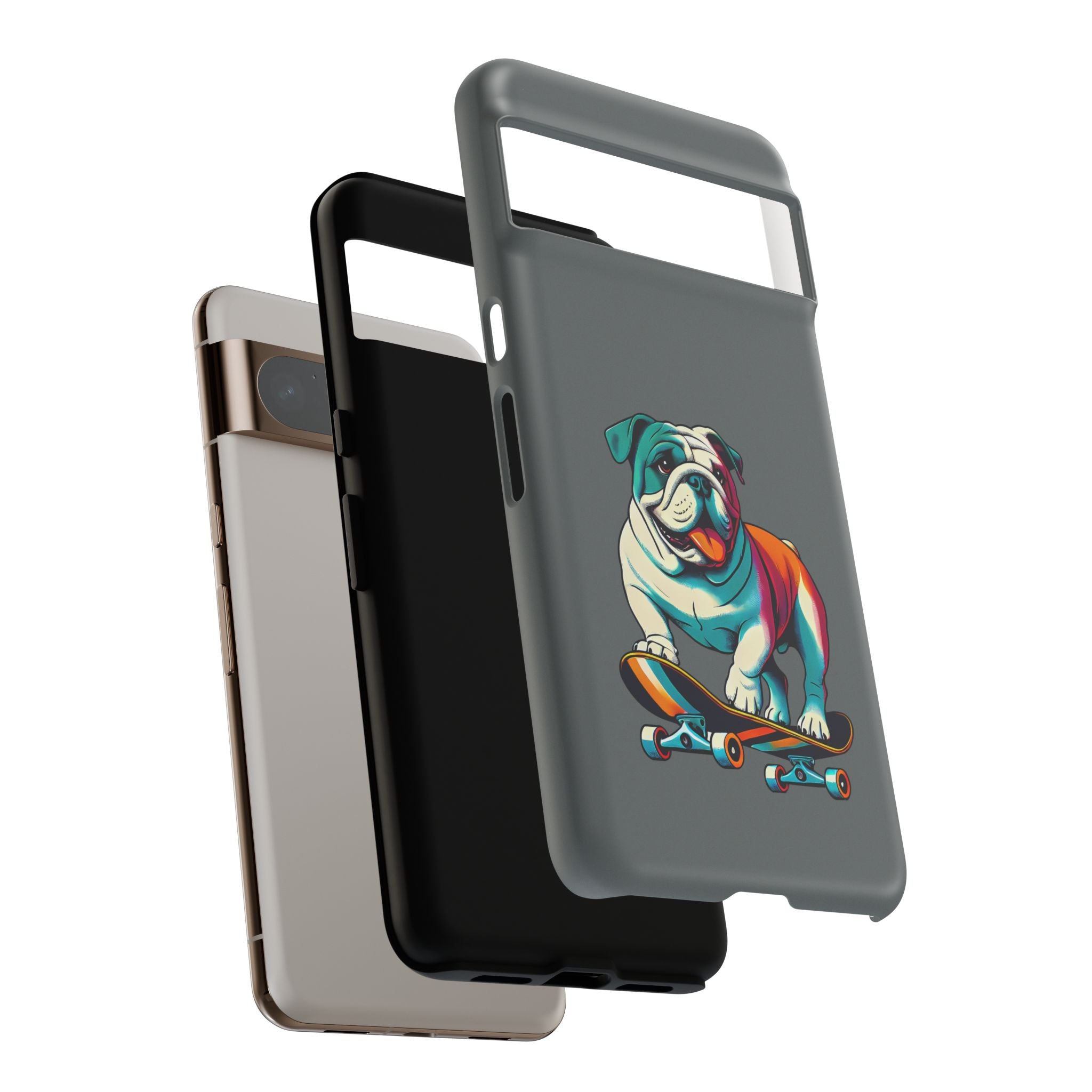 national pet day skateboard bulldog phone case for dog lovers