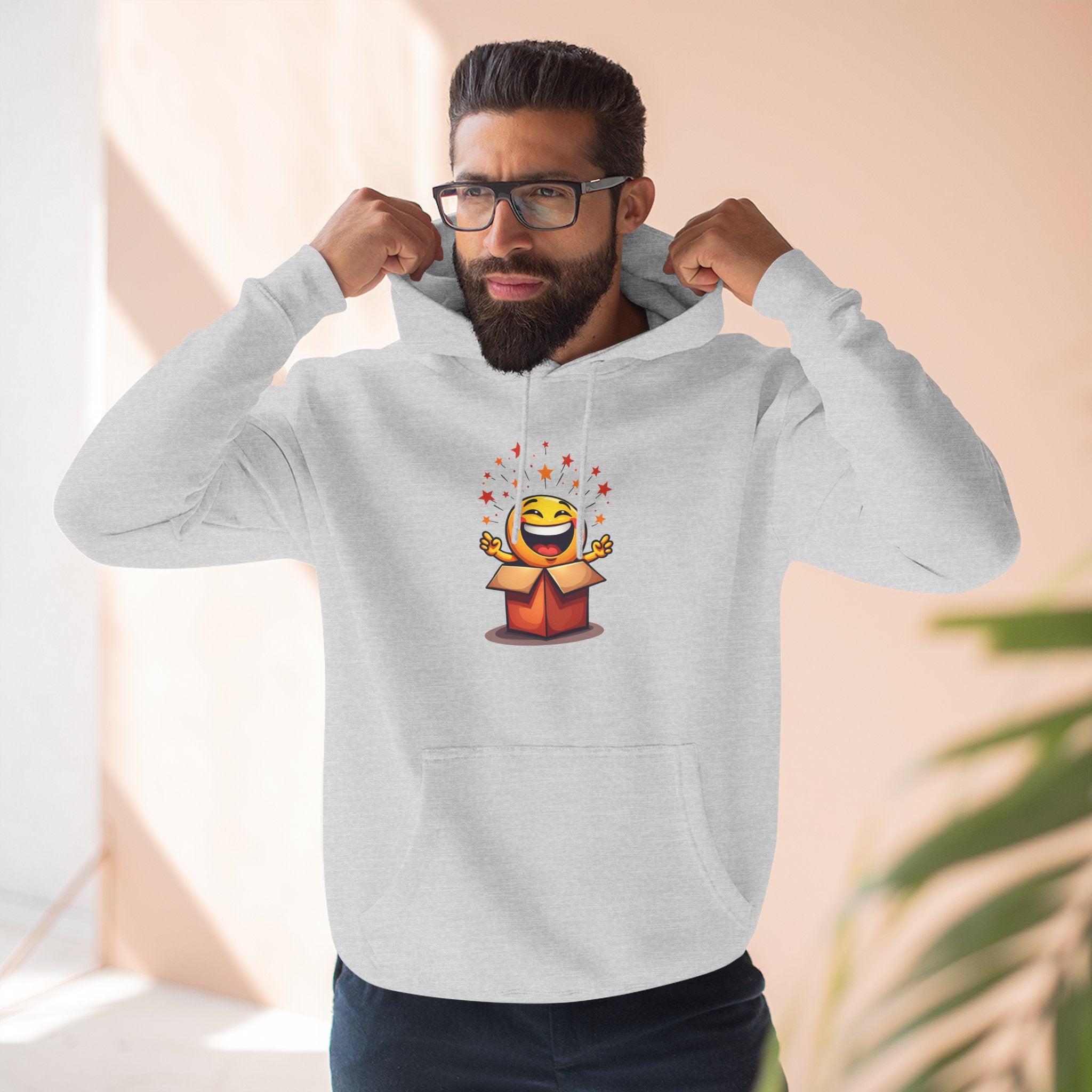 Fleece Hoodie - Cheerful Animal Design, Cozy Gift for Birthdays