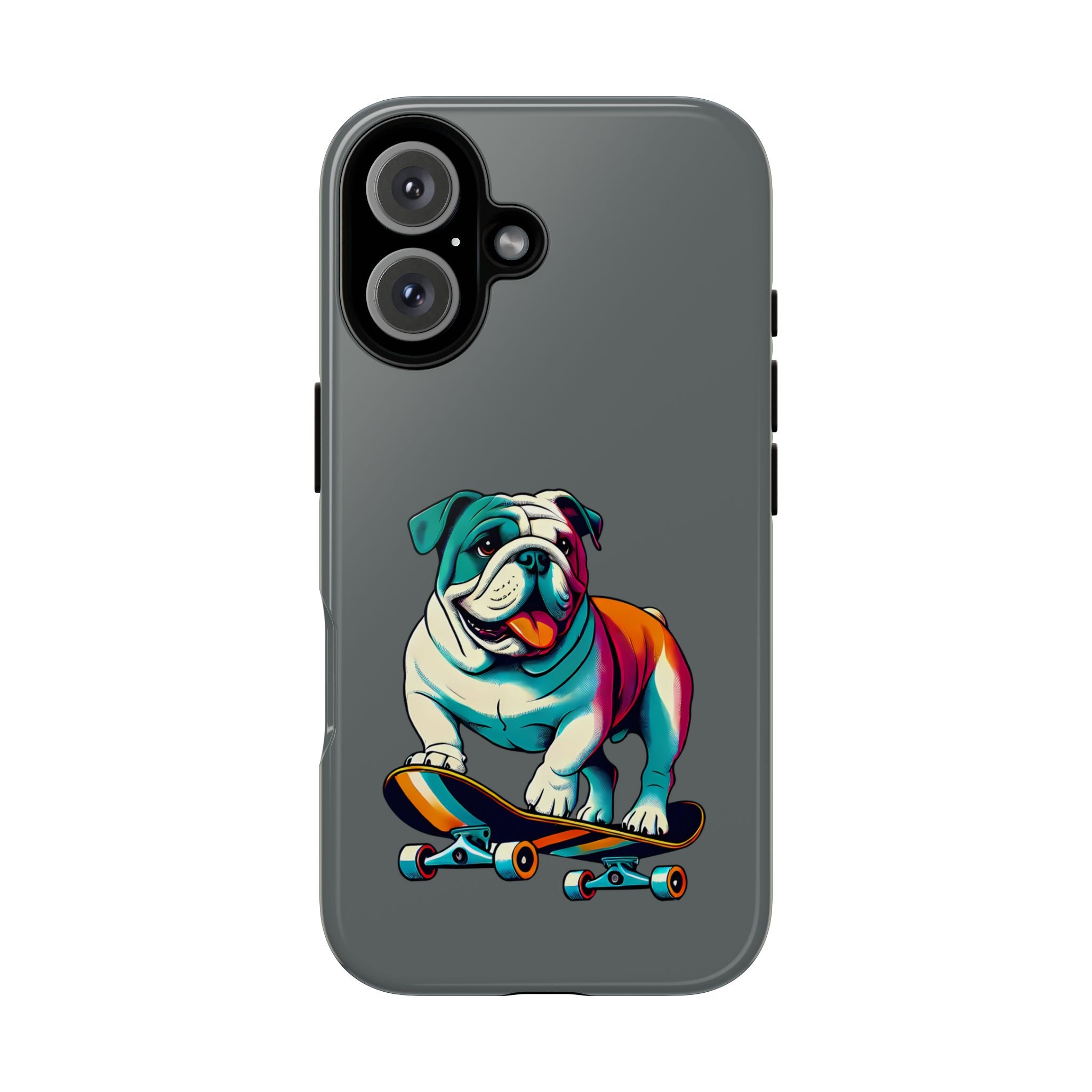 national pet day skateboard bulldog phone case for dog lovers