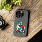 national pet day skateboard bulldog phone case for dog lovers