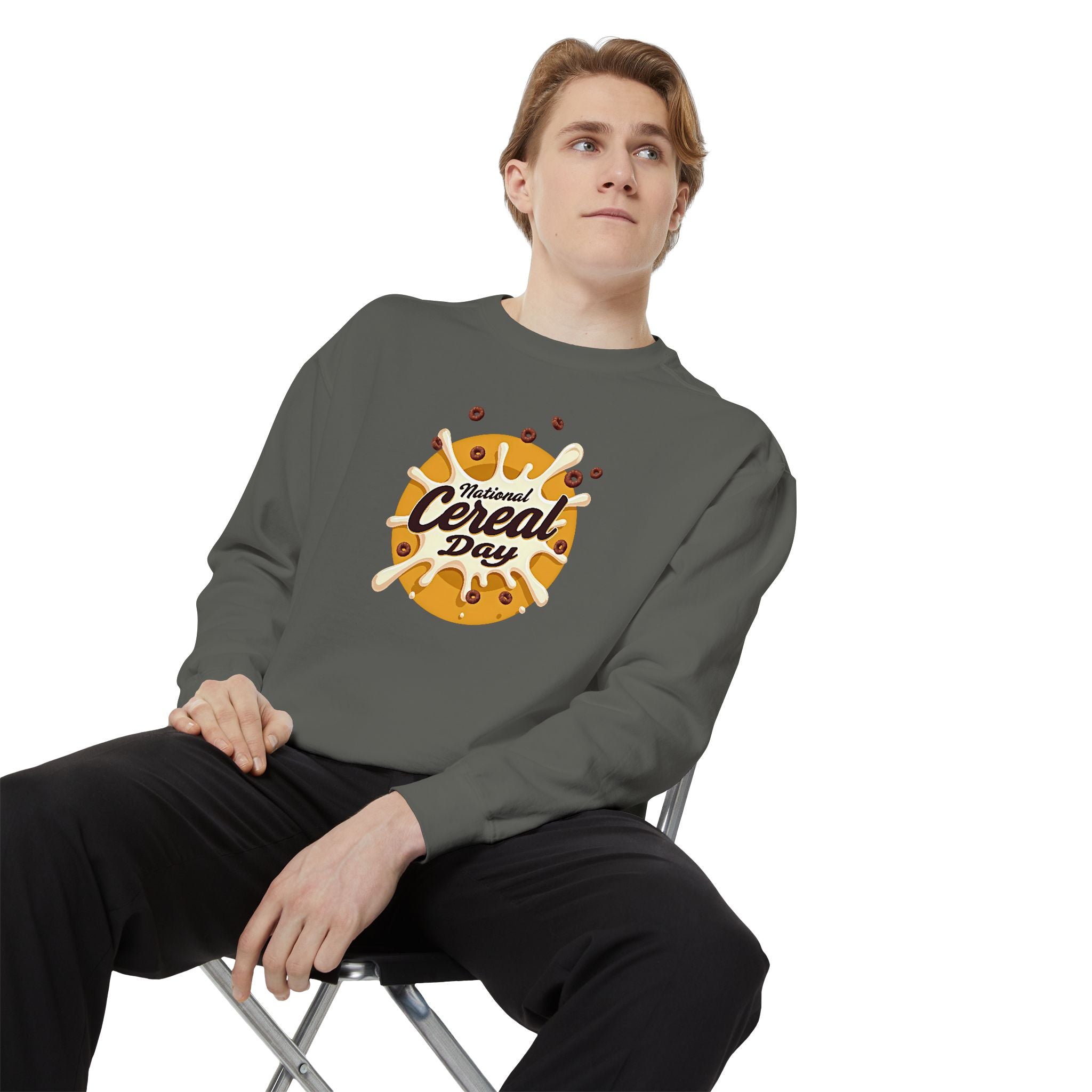 Cereal Day Sweatshirt - Unisex Garment-Dyed