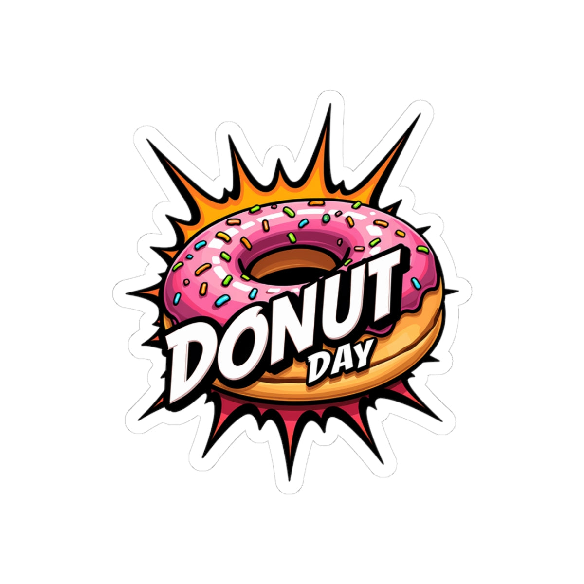 National Donut Day Stickers - Vintage Donut Decals for Coffee Cups & Laptops