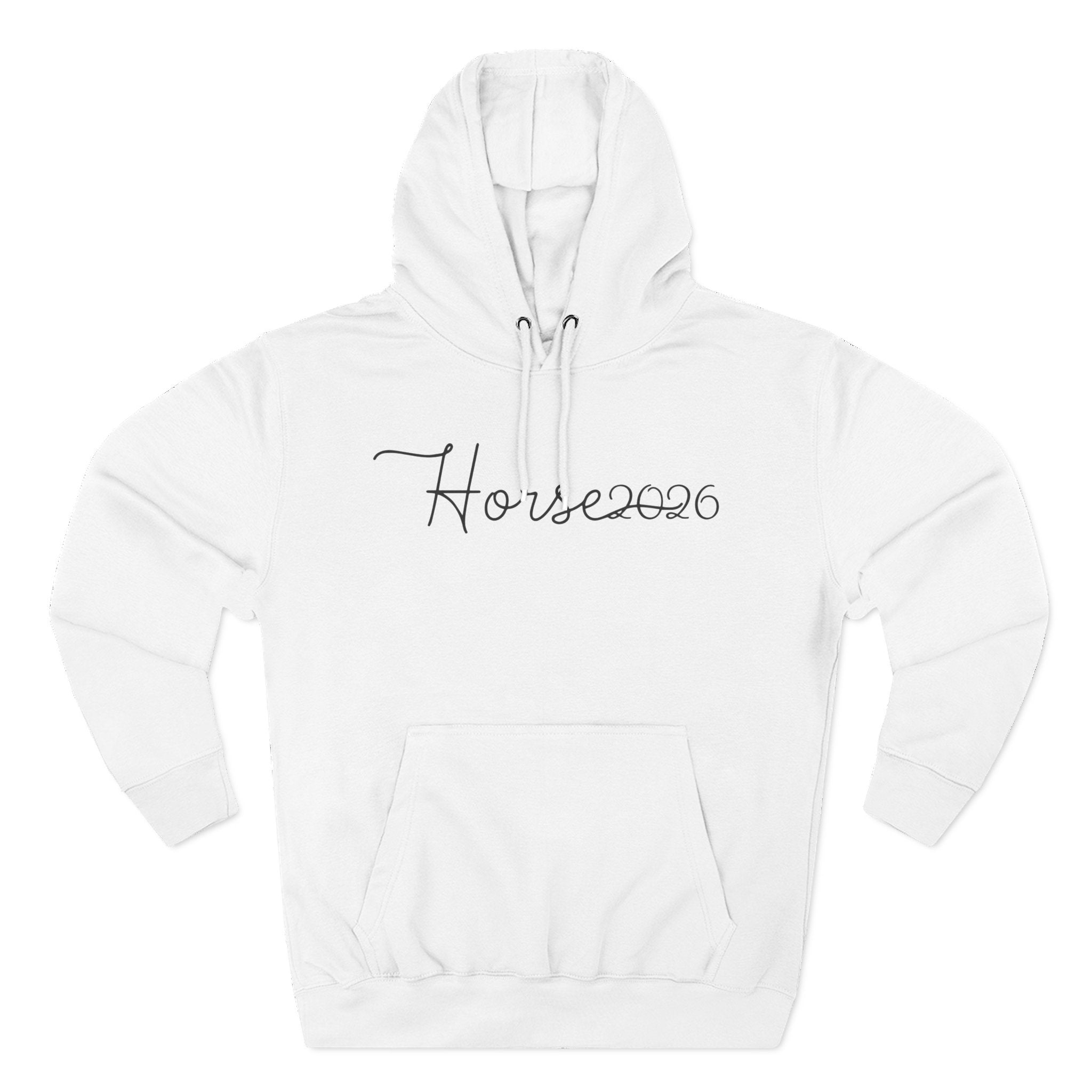 Wireframe Horse Hoodie - Three-Panel Premium Fleece
