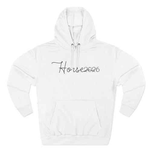 Wireframe Horse Hoodie - Three-Panel Premium Fleece