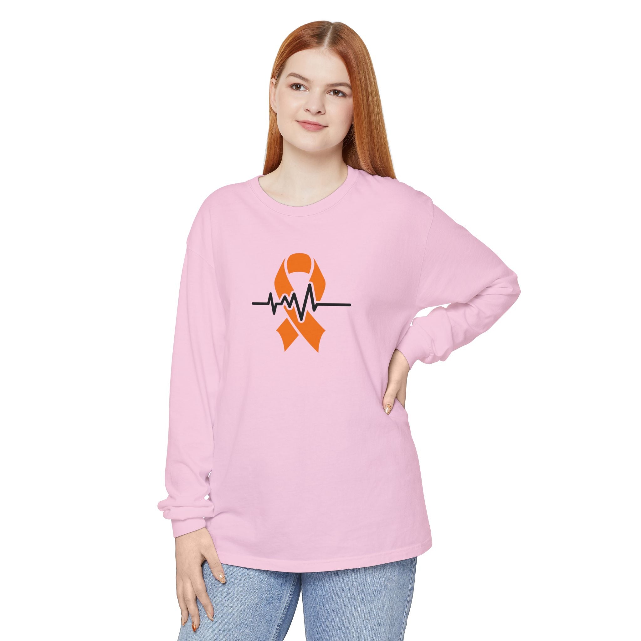 Heart Health Awareness Long Sleeve T-Shirt - Cancer Supportive Gift