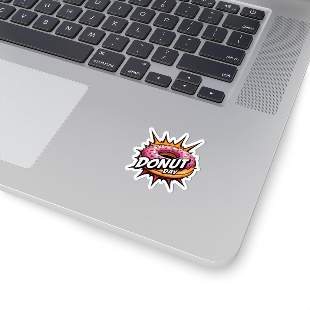 National Donut Day Stickers - Vintage Donut Decals for Coffee Cups & Laptops