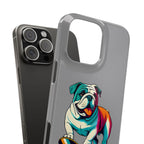 Slim Phone Case - Skateboarding Bulldog Pet Lover Gift