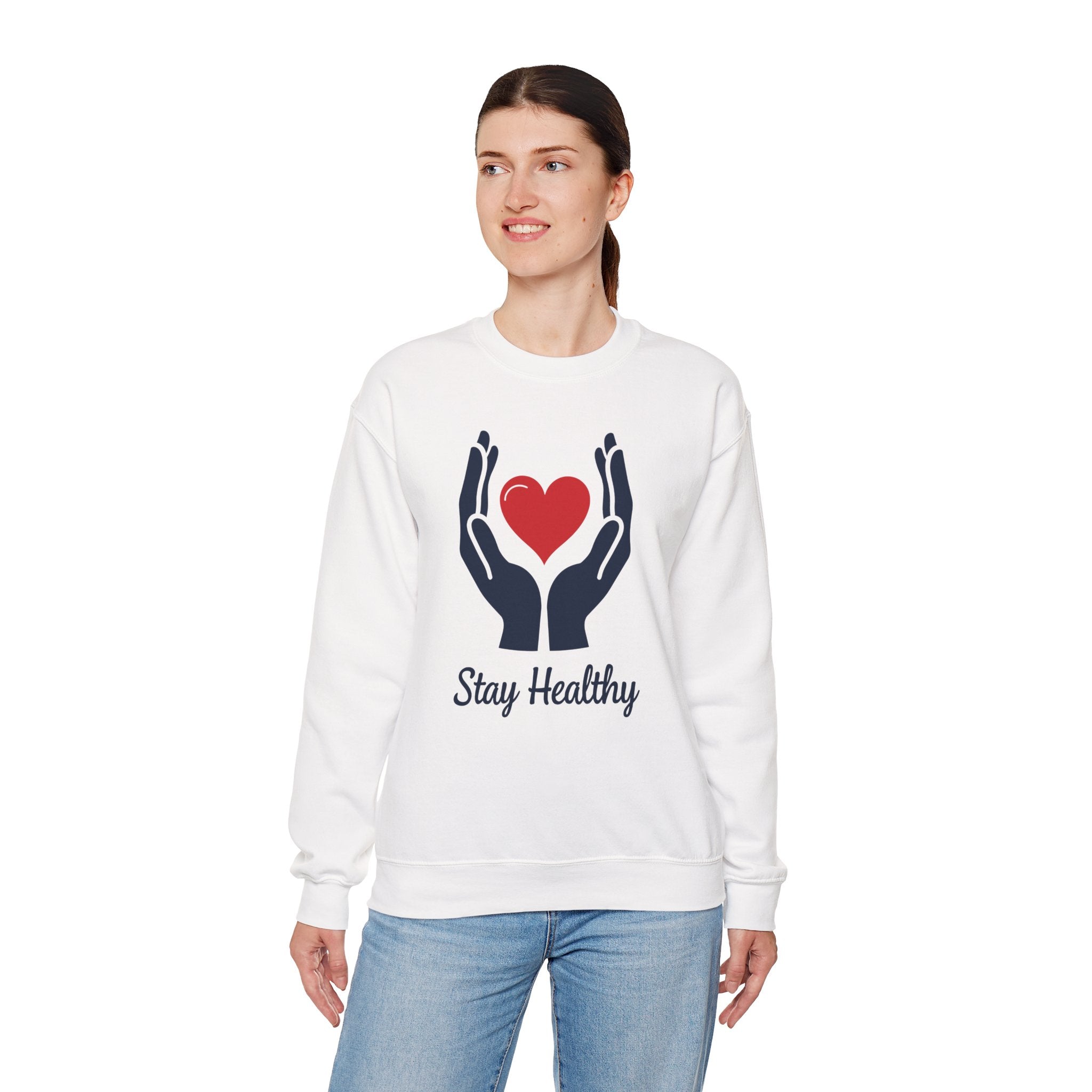 World Health Day Heart Hands Sweatshirt - Wellness Awareness Gifts