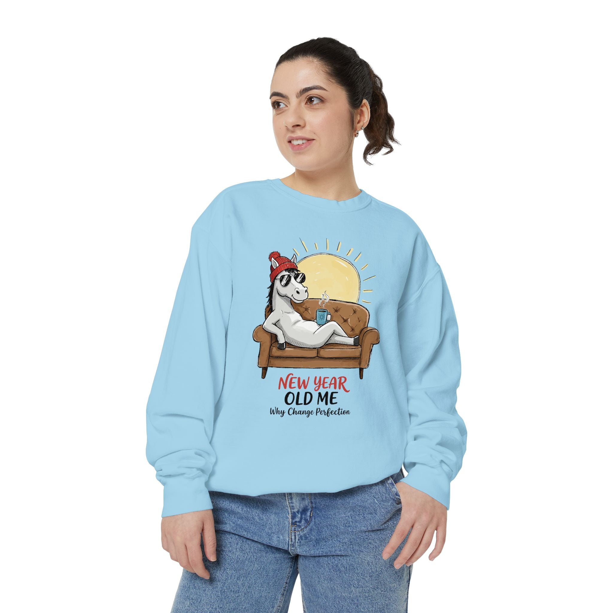 Cute Pony Sweatshirt - Garment-Dyed Vintage Comfort