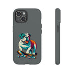 national pet day skateboard bulldog phone case for dog lovers