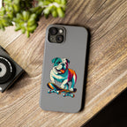 Slim Phone Case - Skateboarding Bulldog Pet Lover Gift