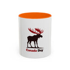 Mug - Canada Day Moose Patriotic Silhouette Design 11oz/15oz Gift for Canadians
