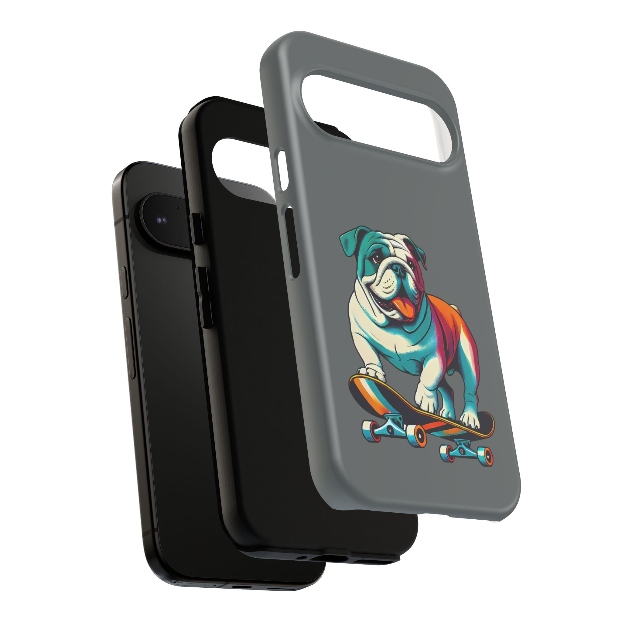national pet day skateboard bulldog phone case for dog lovers