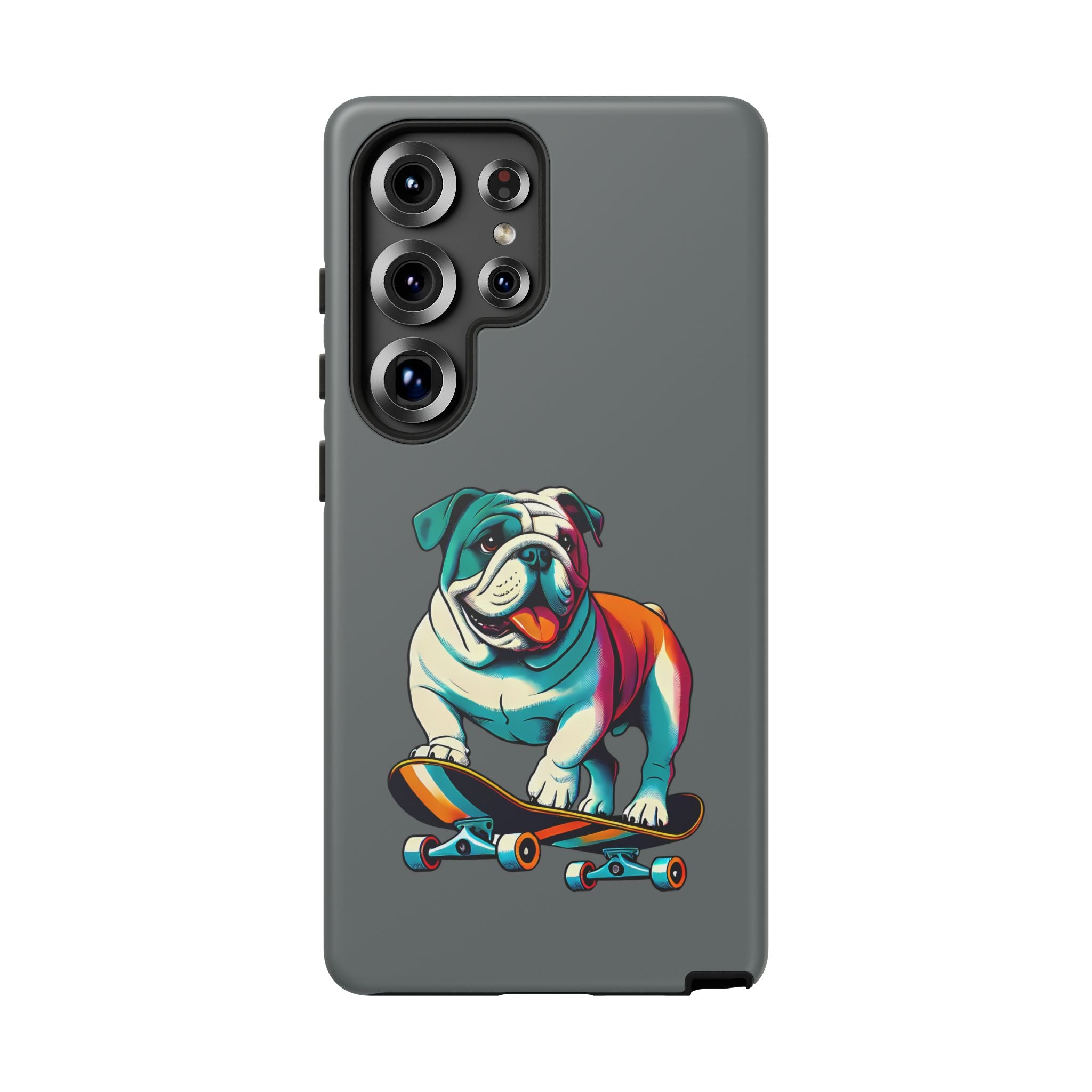 national pet day skateboard bulldog phone case for dog lovers