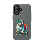 national pet day skateboard bulldog phone case for dog lovers
