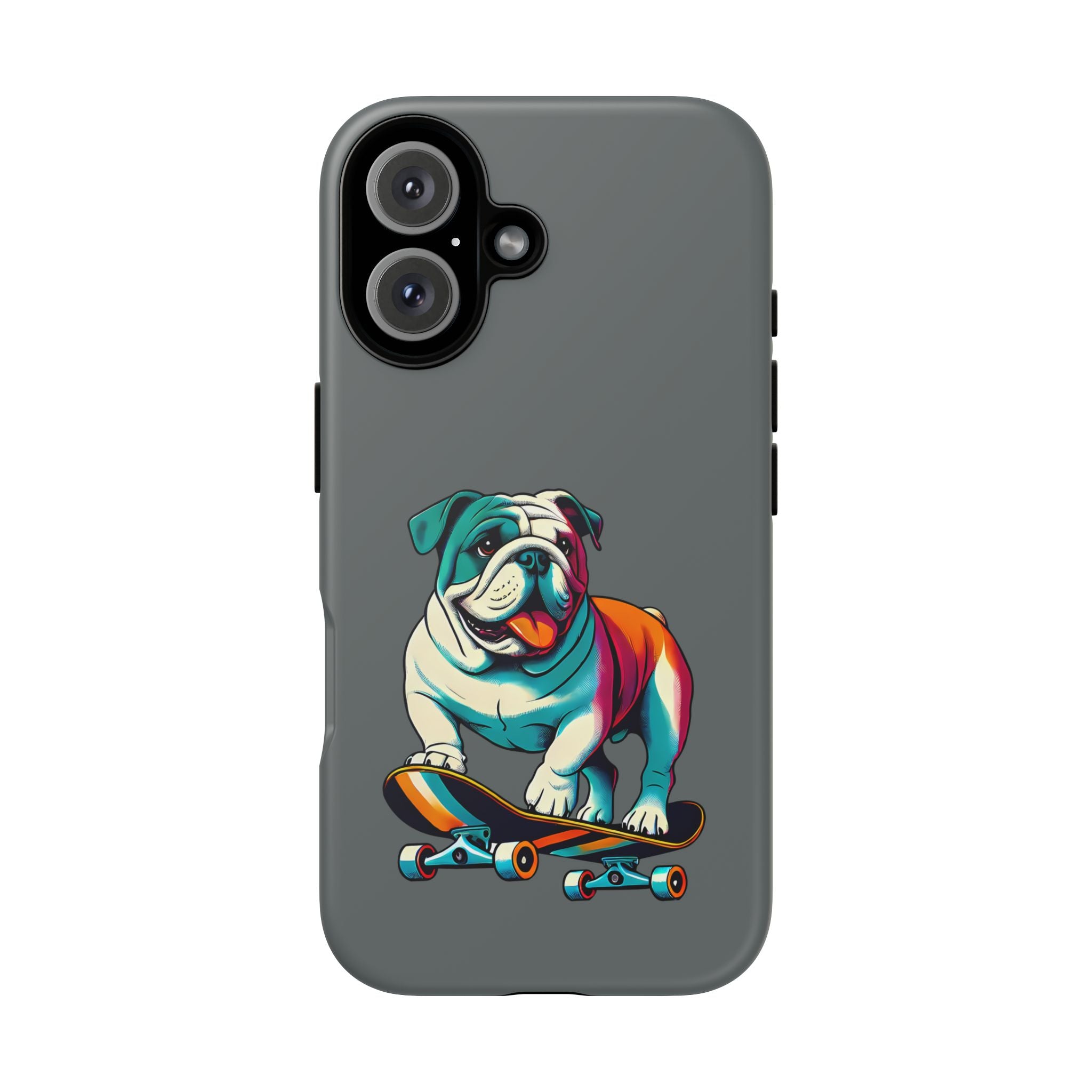 national pet day skateboard bulldog phone case for dog lovers