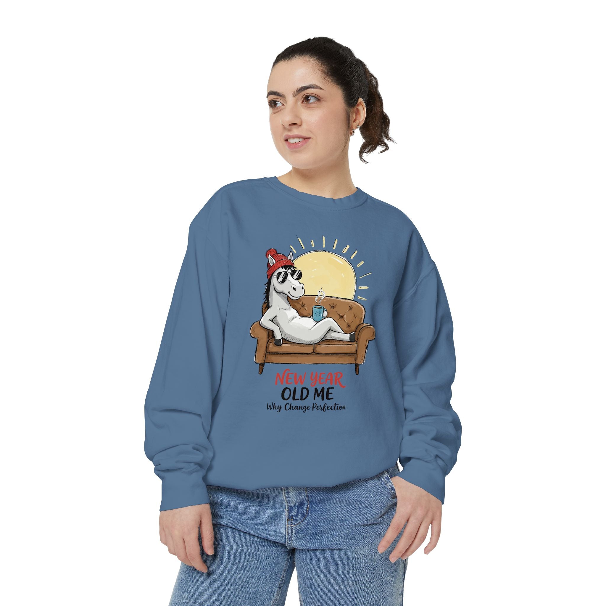 Cute Pony Sweatshirt - Garment-Dyed Vintage Comfort